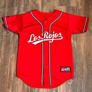 Cincinnati Reds Youth Los Rojos Red Baseball Jersey Size Medium